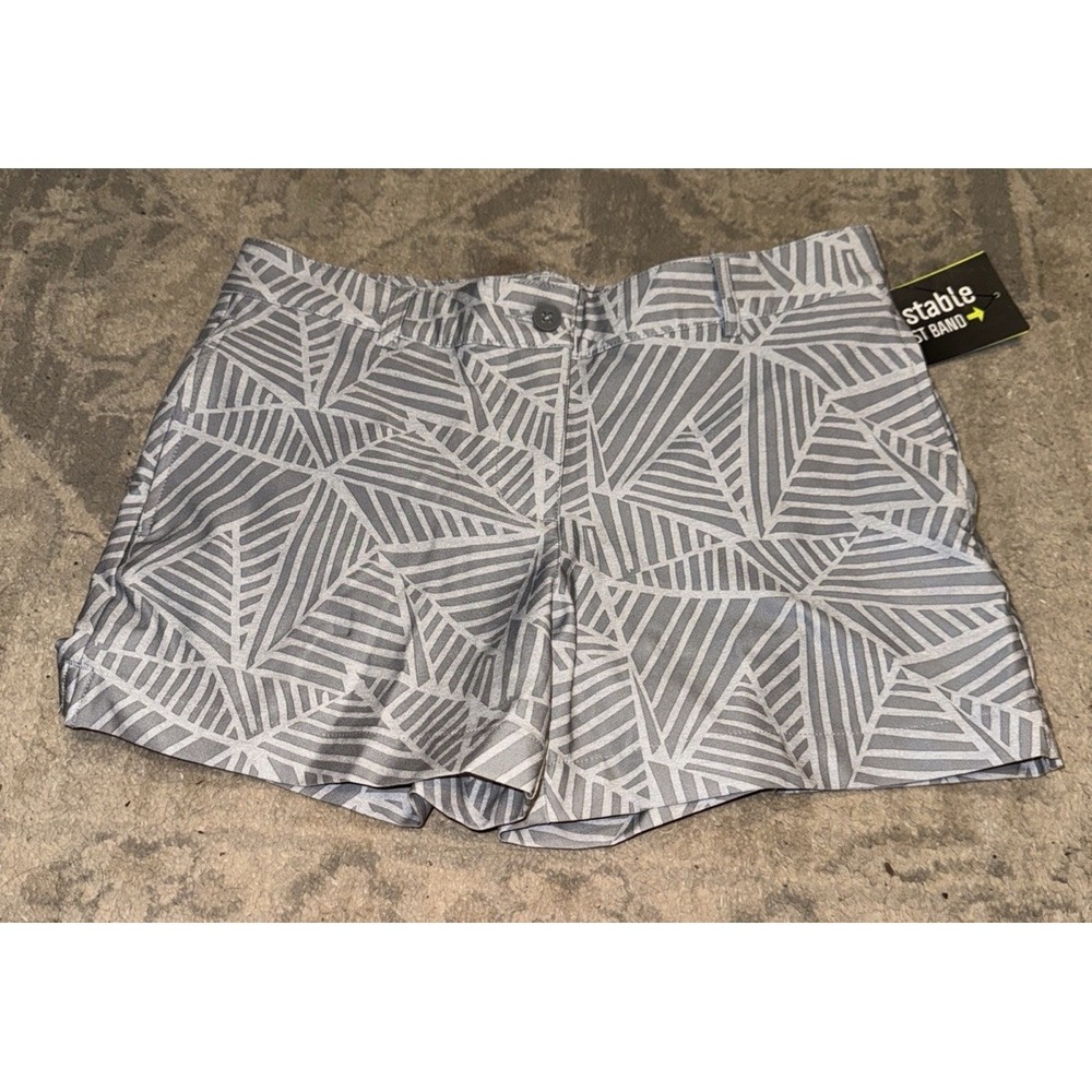 Slazenger Youth Girls Geo Gray Golf Shorts Sz Medium 28"‎ Waist New